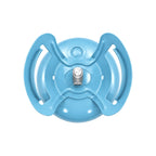 R134A refrigerant cylinder top view showing protective handles and valve cover