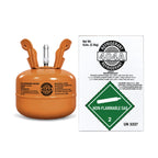 R404A refrigerant 5 lb pink cylinder with labeled packaging box