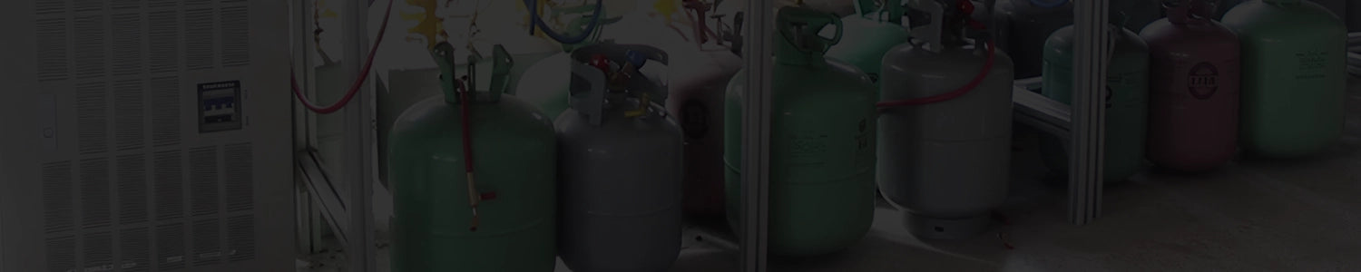 Professional refrigerant filling and testing equipment used with GetFreon products